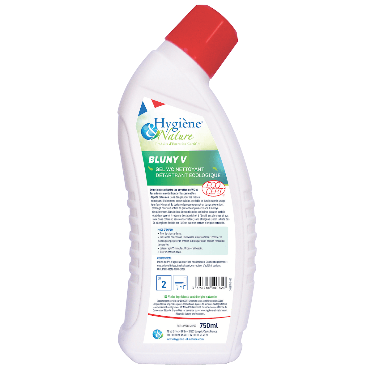 GEL WC DÉTARTRANT BLUNY V -   FLACON DE 750ML