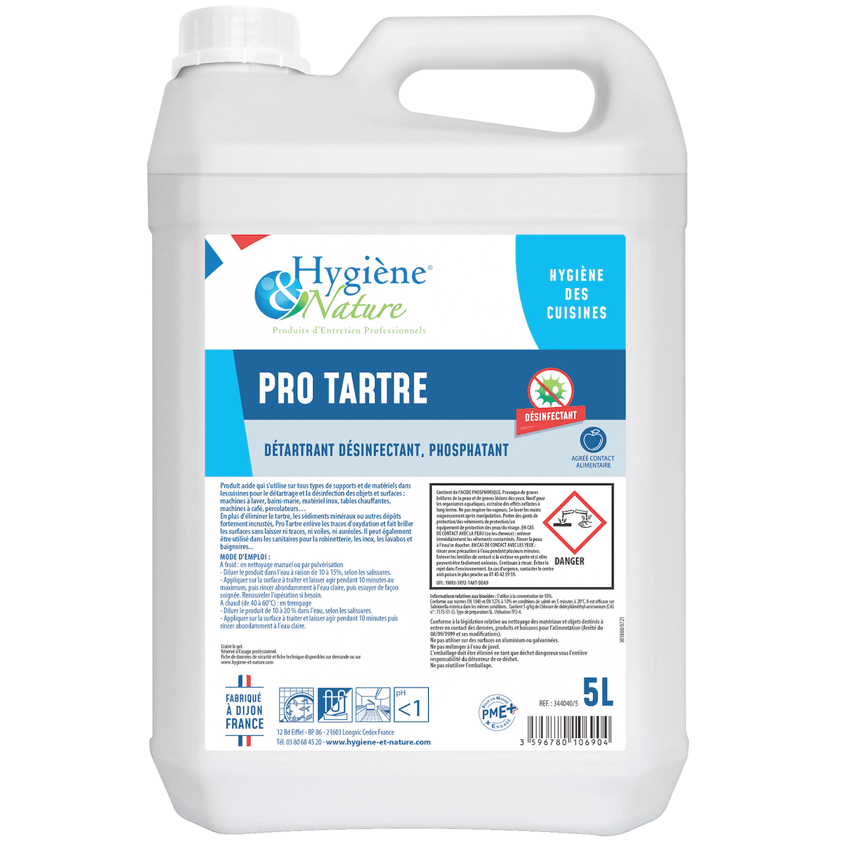 DÉTARTRANT PHOSPHATANT PRO TARTRE - BIDON DE 5L