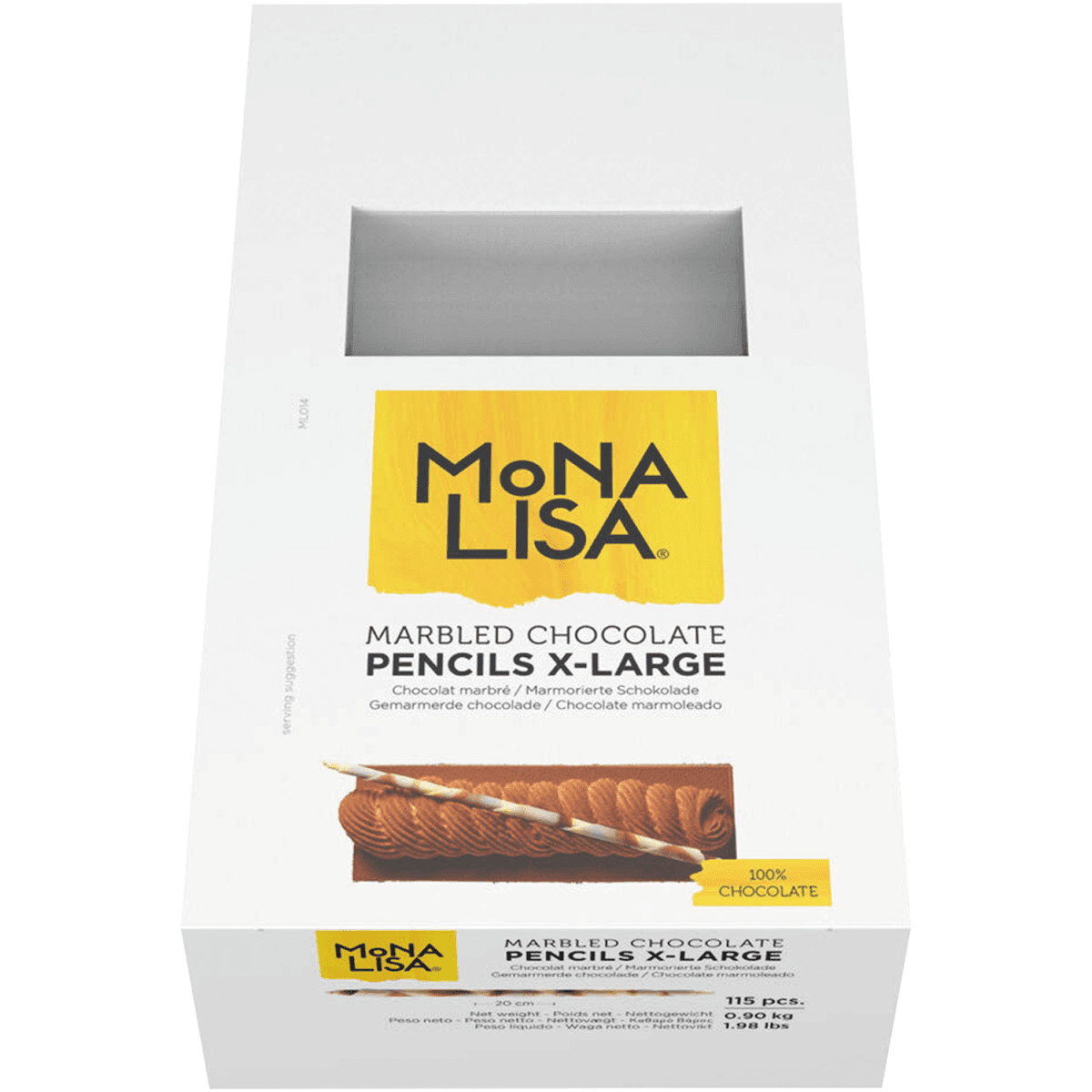 CRAYONS EN CHOCOLAT MARBRE - EXTRA LARGE 115 PIECES BOITE 900GR