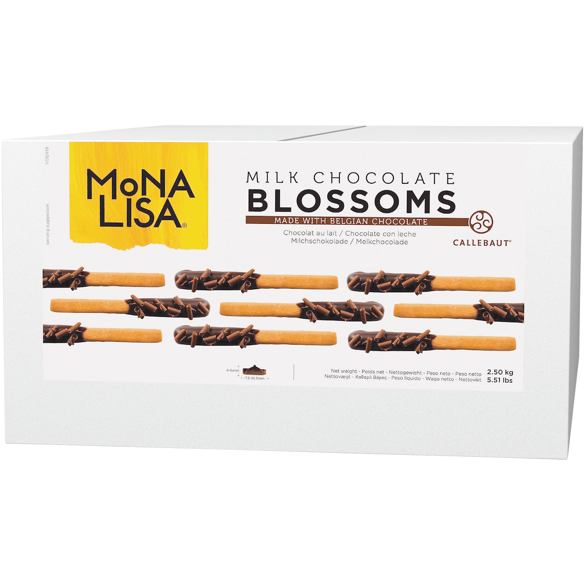 COPEAUX DE CHOCOLAT AU LAIT BLOSSOMS BOITE 2,5KG