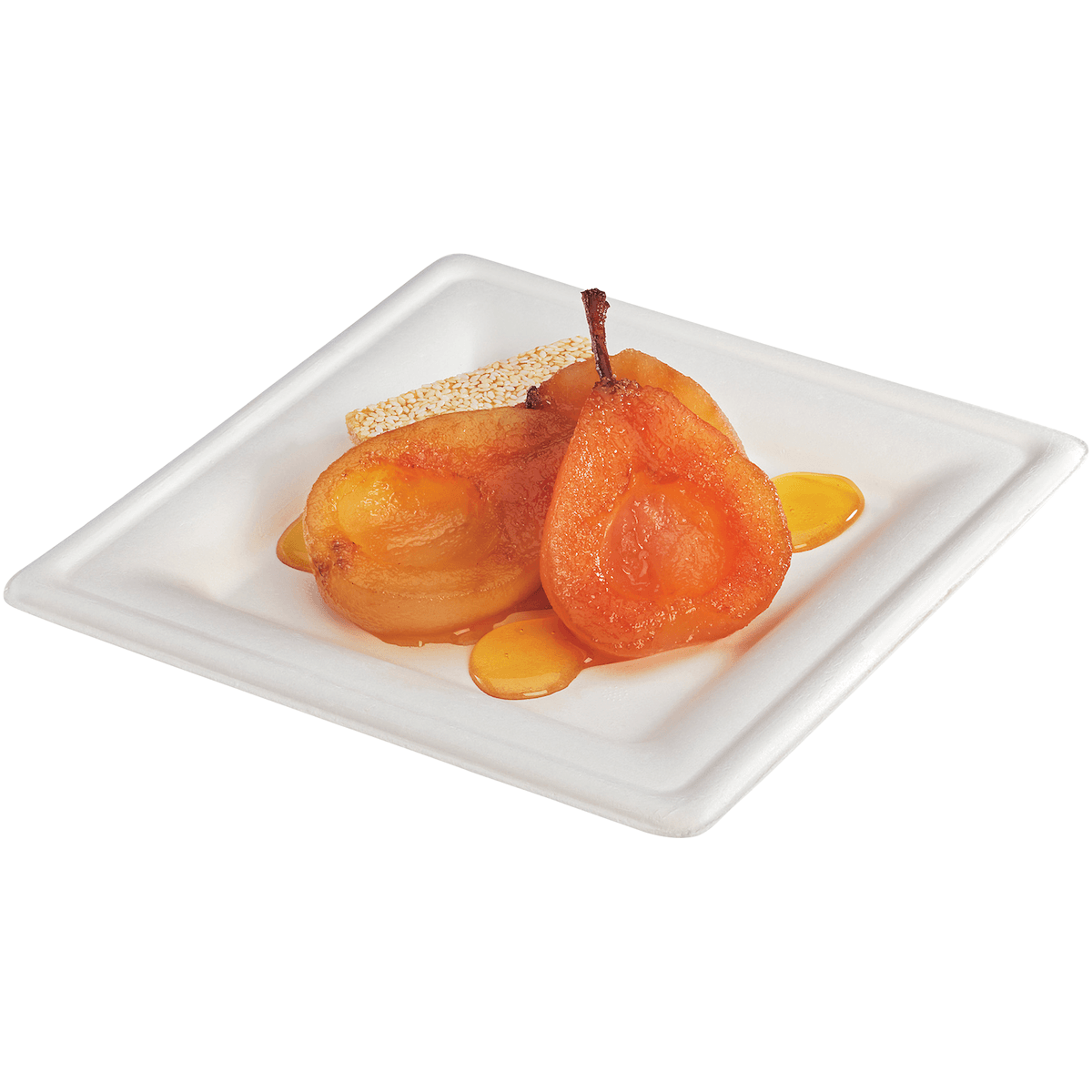 ASSIETTES CARREES FIBRE VEGETALE 260MM - QUADRIPACK - SCT:50