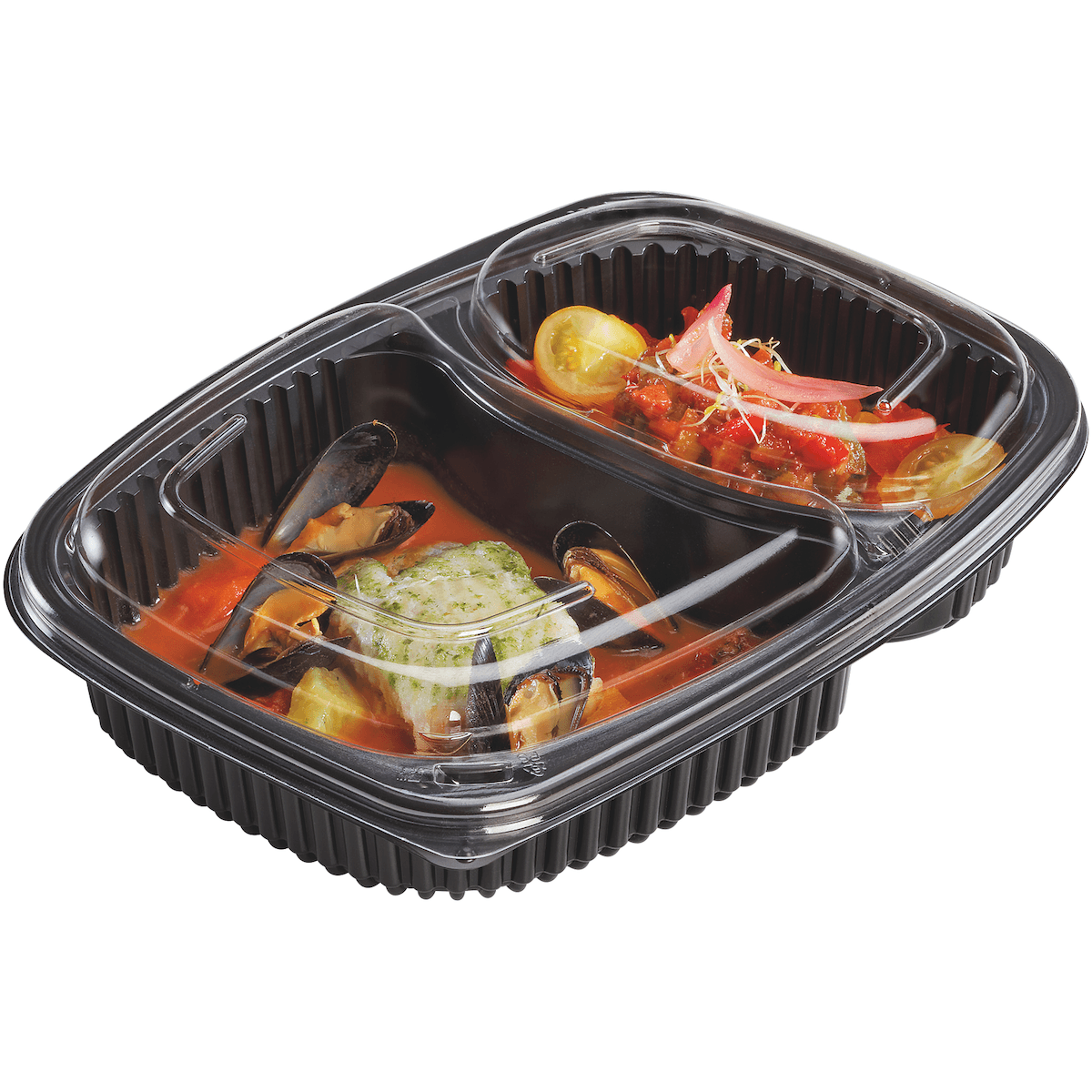 BOITE FOND NOIR 1250CC/2 COMPART. COOKIPACK - SCT:40