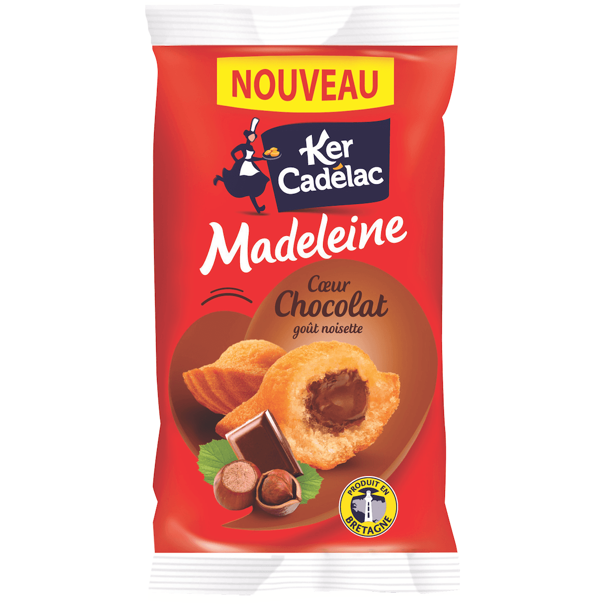 MADELEINE COEUR CHOCOLAT GOUT NOISETTE - 40G