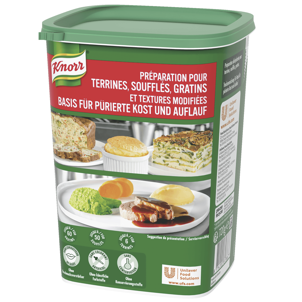 PREPARATION POUR TERRINES, SOUFFLES ET GRATINS - BOITE 720G