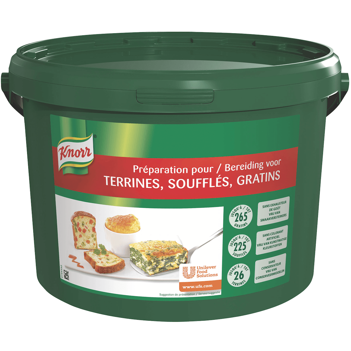 PREPARATION POUR TERRINES, SOUFFLES ET GRATINS - SEAU 3,2KG