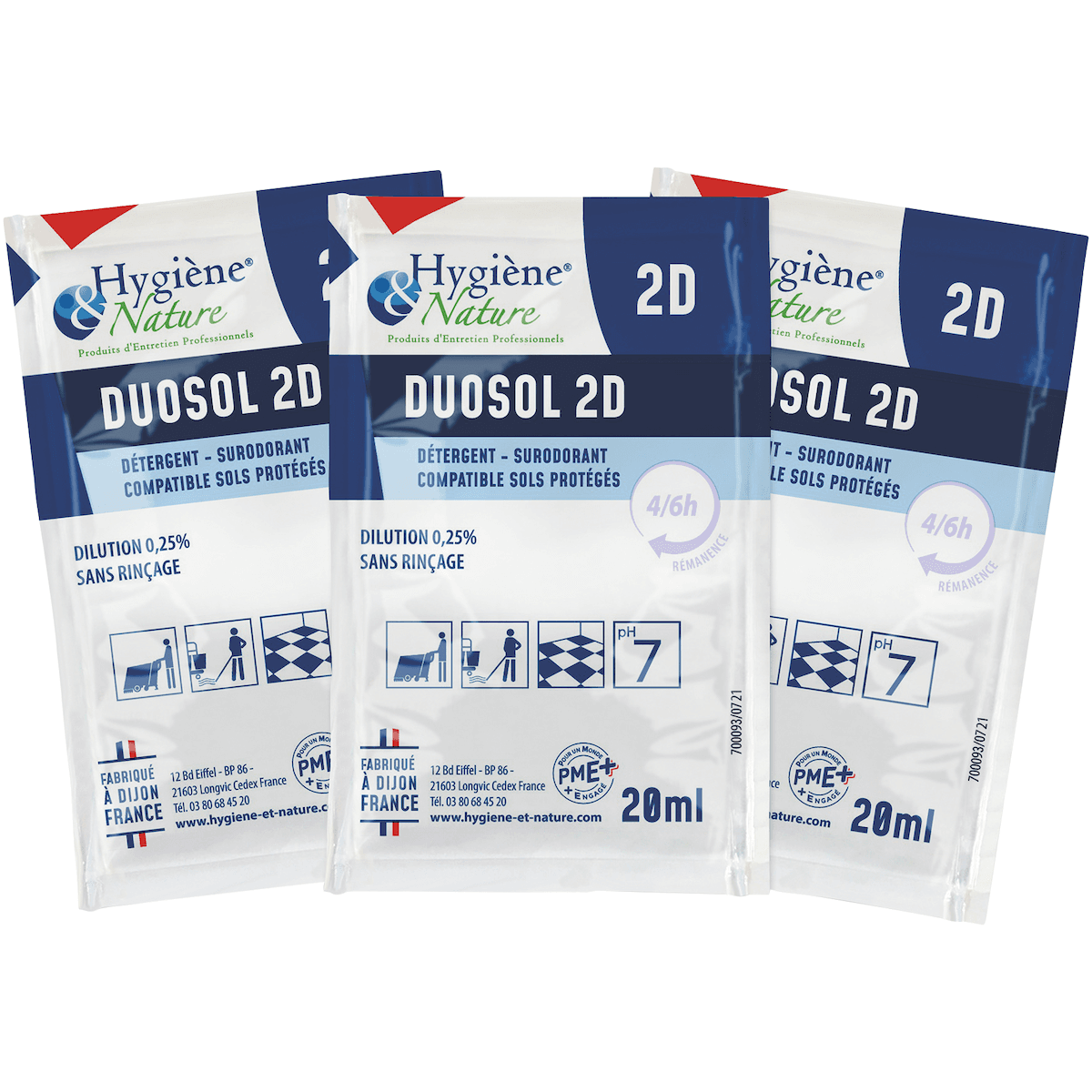 DÉTERGENT 2D EN DOSE 20ML DUOSOL - CARTON DE 250