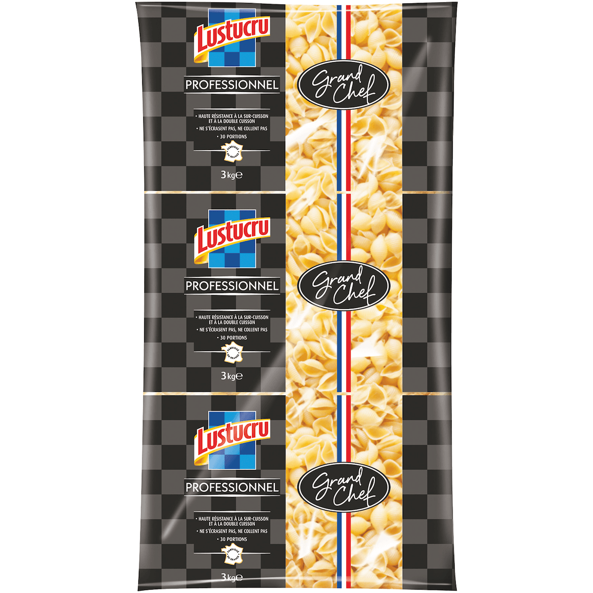 CONCHIGLIE RIGATE GRAND CHEF HAUTE RESISTANCE - SAC 3KG