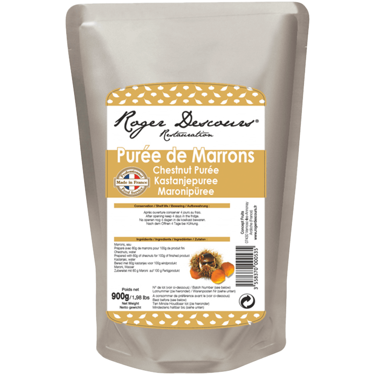 PUREE DE MARRONS DOYPACK 900G