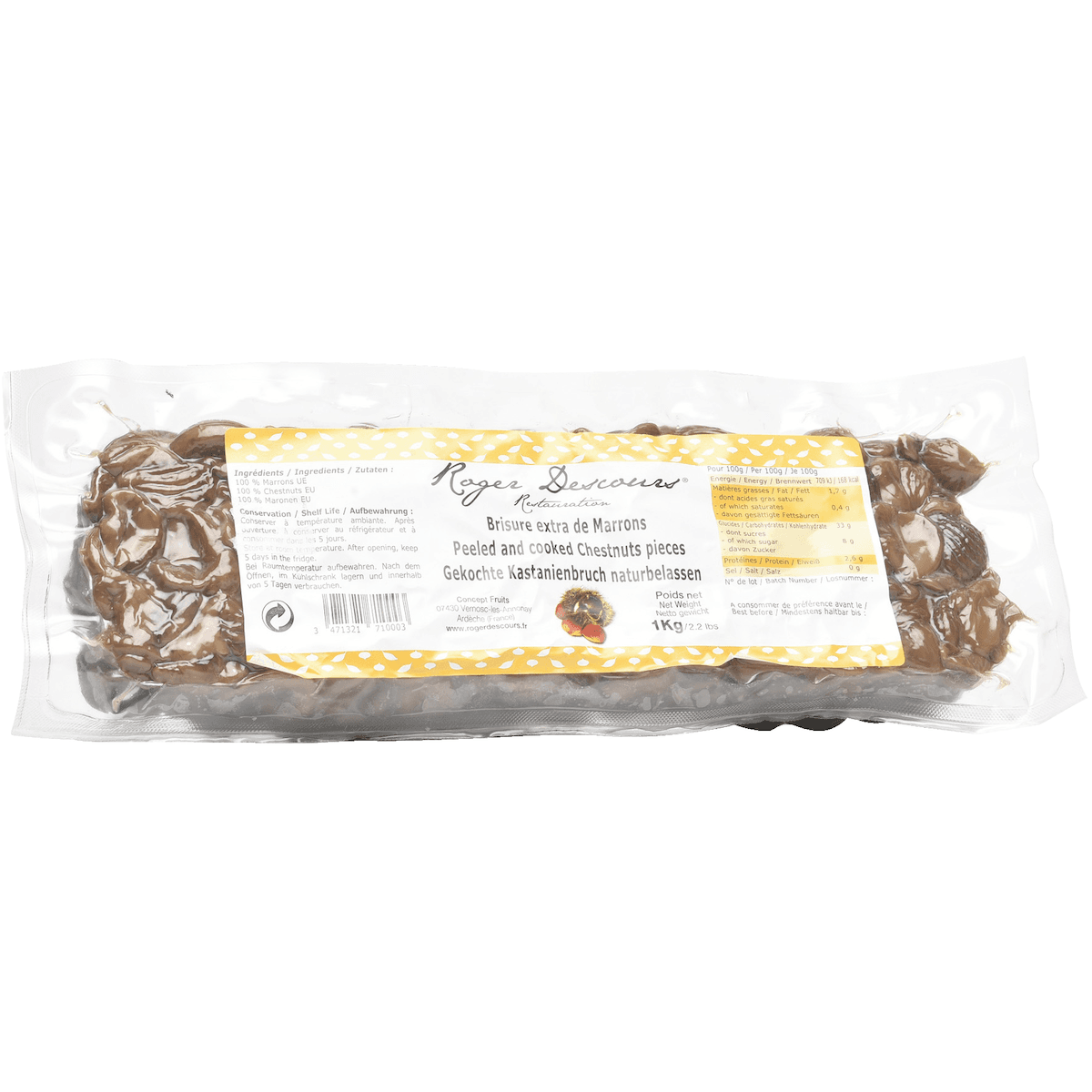 BRISURES DE MARRONS  SOUS VIDE 1KG