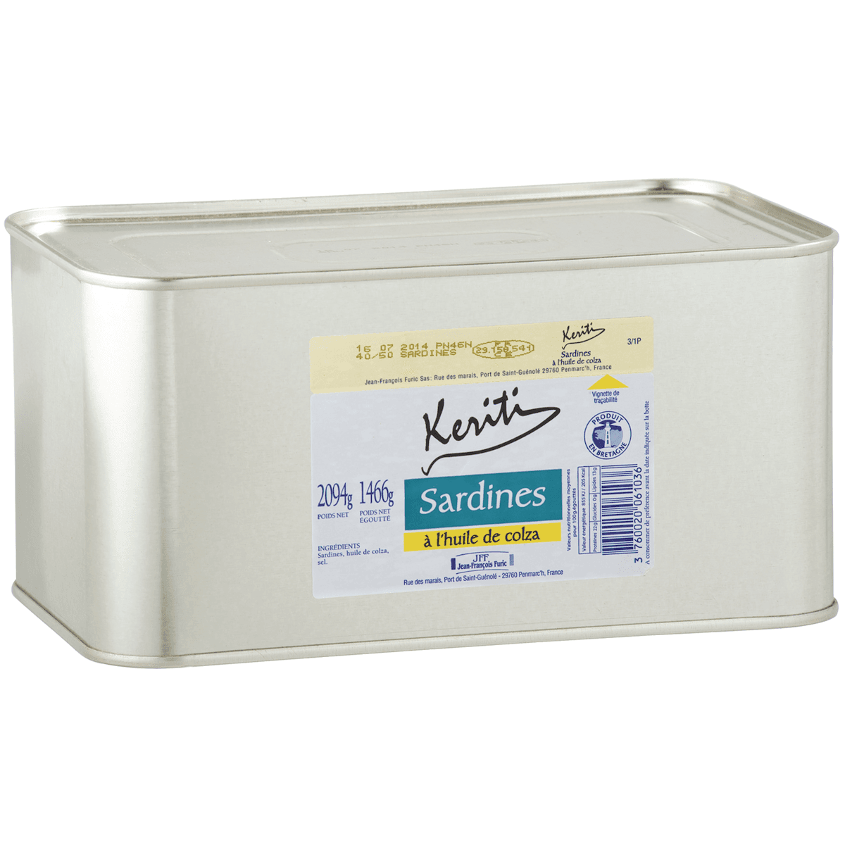 SARDINES A L HUILE COLZA - BOITE 3/1
