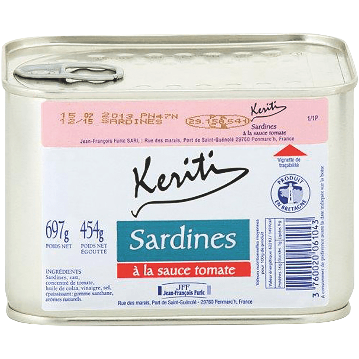 SARDINES A LA TOMATE - BOITE 1/1 OF