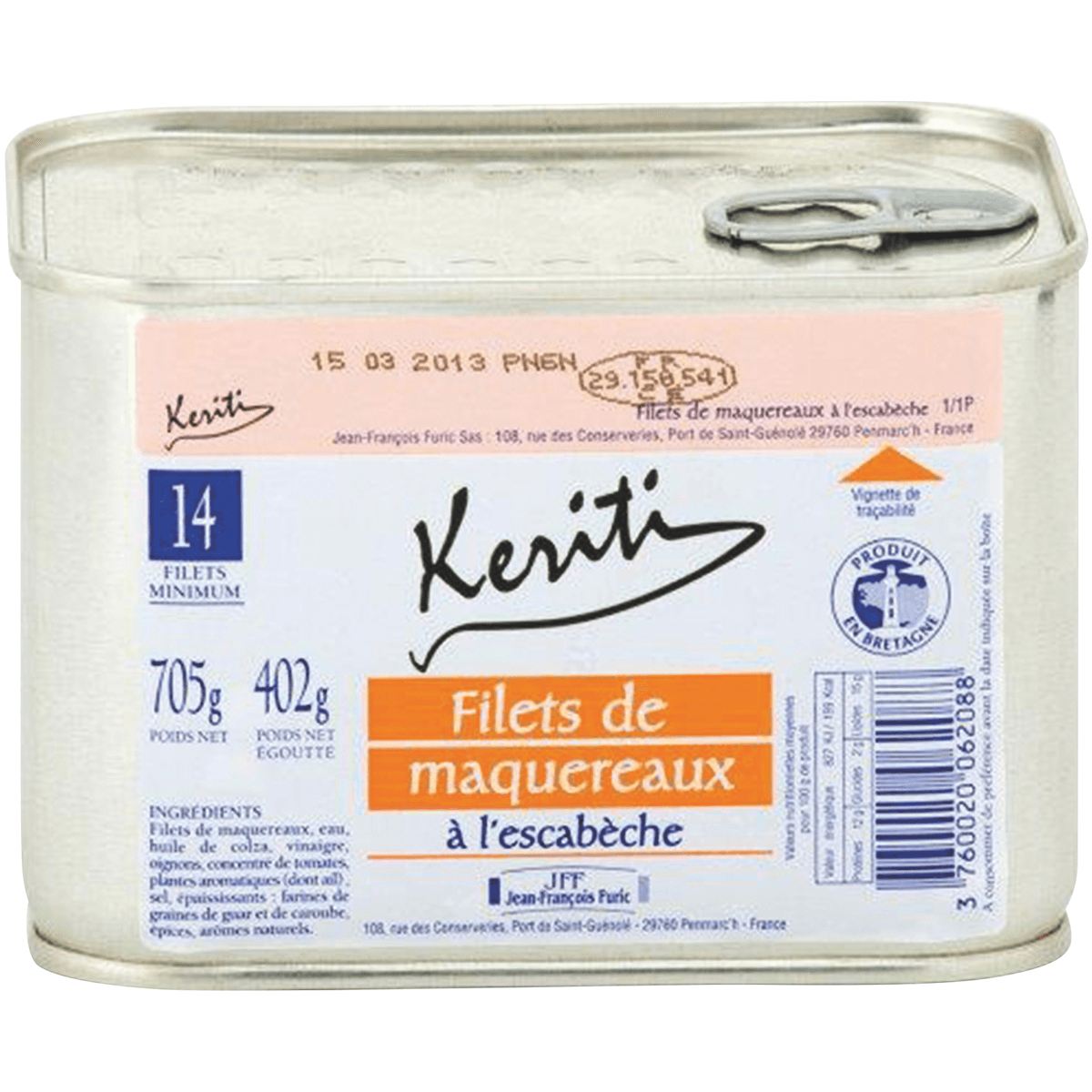 FILETS DE MAQUEREAUX A L ESCABECHE - BOITE 1/1 OF
