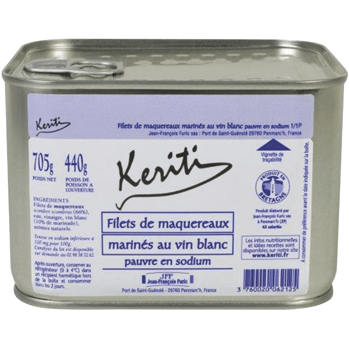 FILETS DE MAQUEREAUX MARINES HYPOSODEES - BOITE 1/1 OF