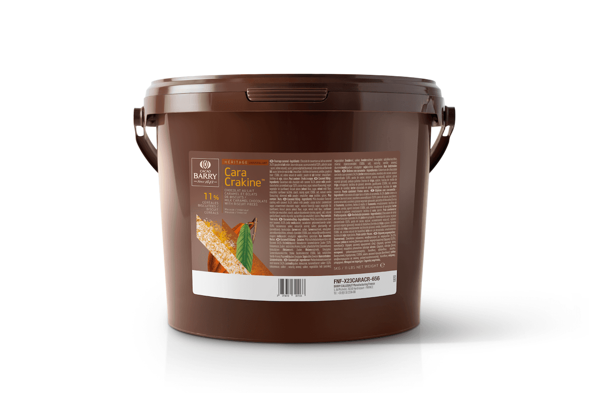 CARA CRAKINE (MELANGE CHOCOLAT AU LAIT CARAMEL+CEREALES BISCUITEES) SEAU 5KG