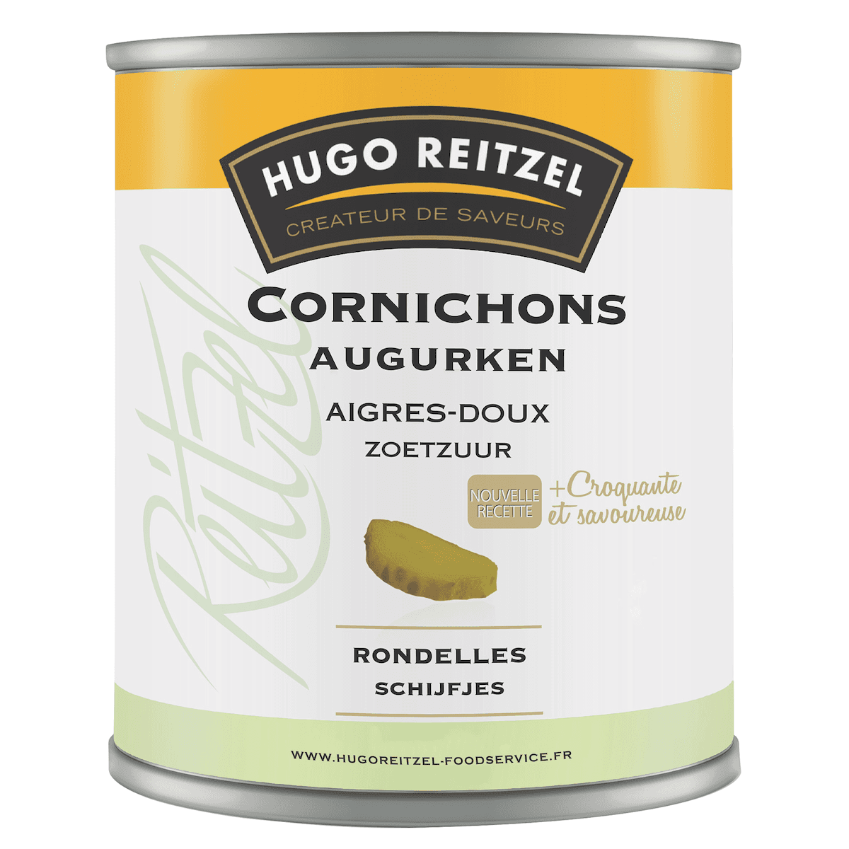 CORNICHONS AIGRES-DOUX RONDELLES BTE 4/4  425G (PNE)