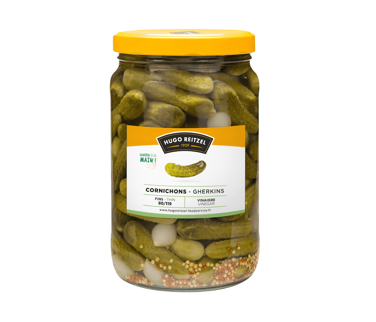 CORNICHONS FINS 80+ BOCAL 880G (PNE)