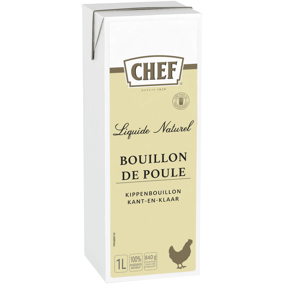 BOUILLON DE POULE NATUREL -BRIQUE 1L