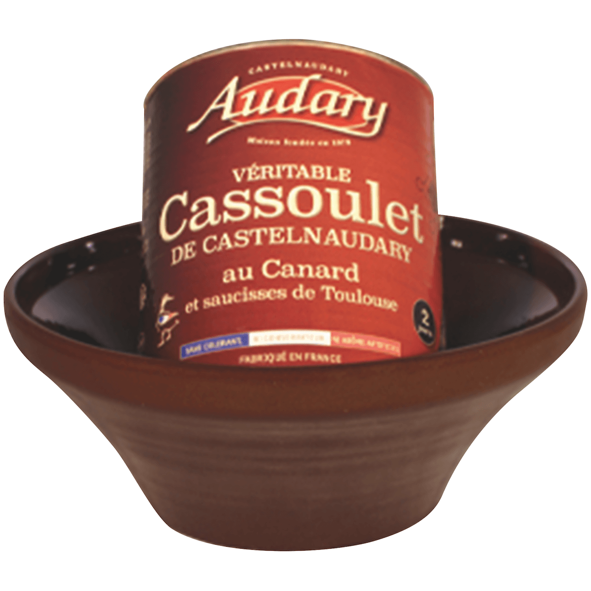 CASSOULET AU CANARD 4/4 + CASSOLE TERRE CUITE 2 PARTS