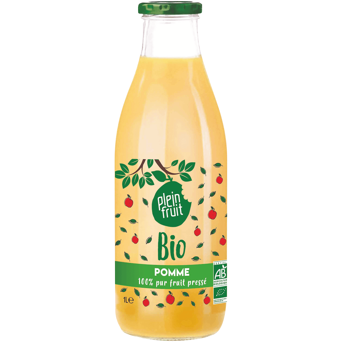 PUR JUS POMME BIO - BOCAL VERRE 1L