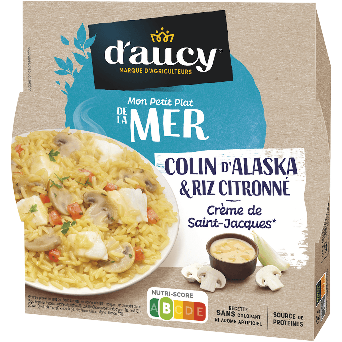 COLIN D ALASKA A LA CREME DE SAINT JACQUES ET RIZ CITRONNE - 280G