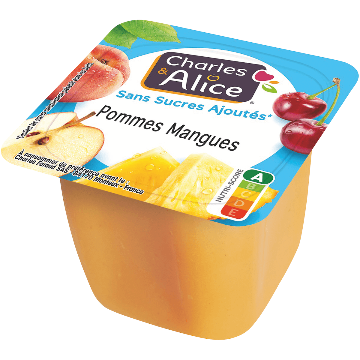 PUREE POMMES MANGUES SSA - COUPELLE PLASTIQUE DE 95 G