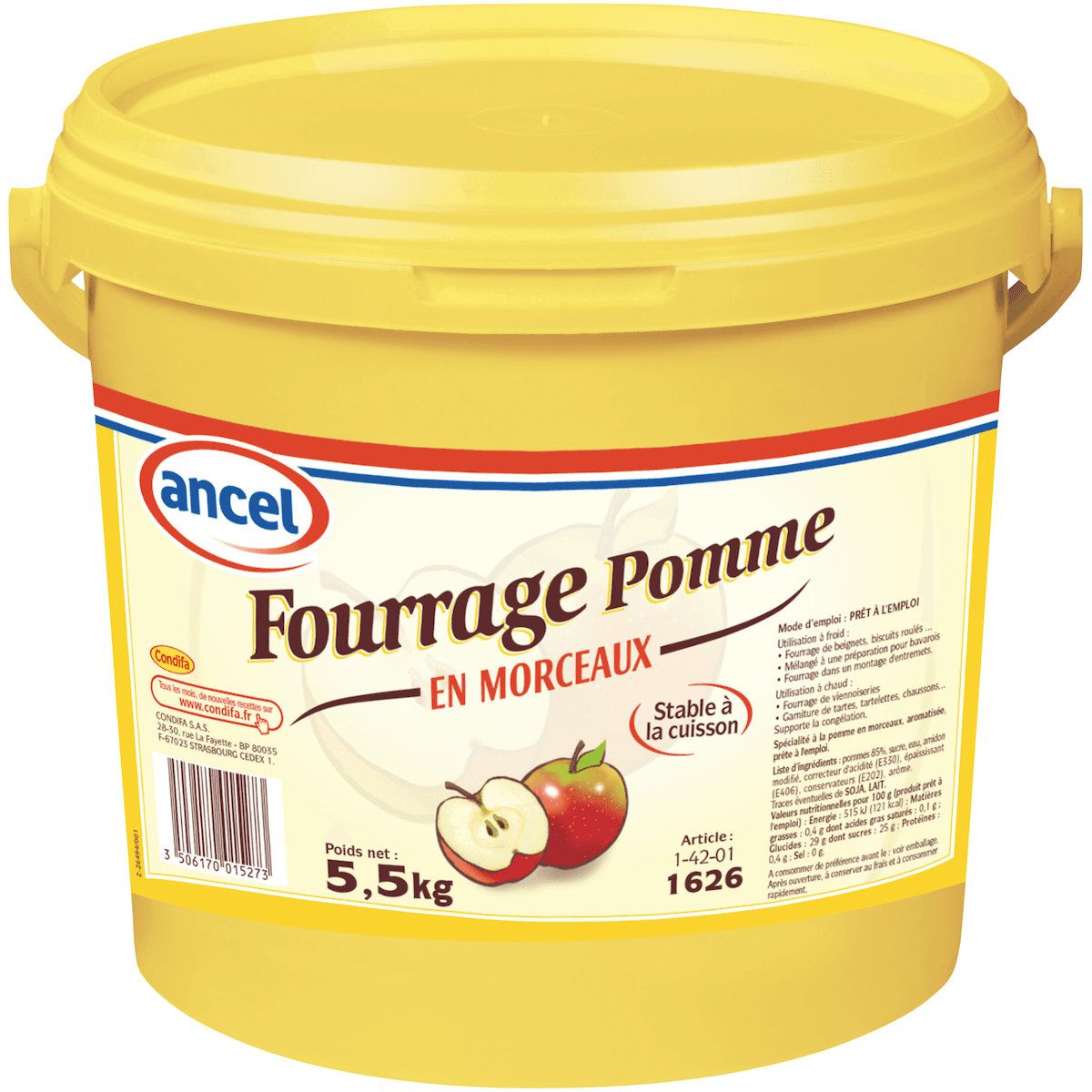 FOURRAGE POMME EN MORCEAUX SEAU 5,5KG