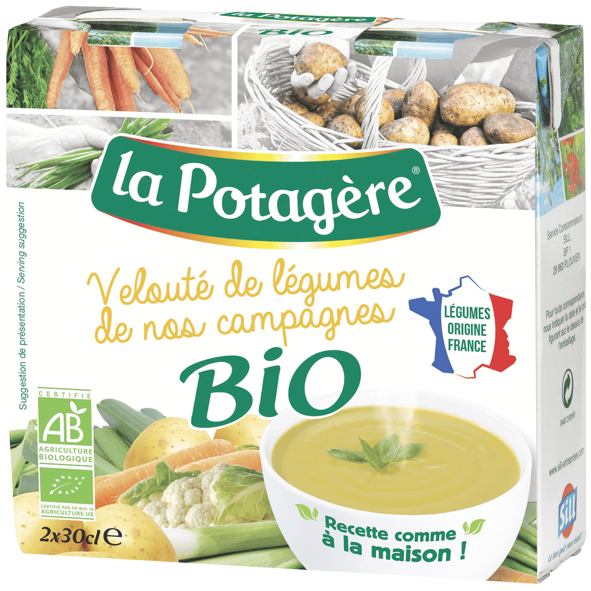 VELOUTE DE LEGUMES DE NOS CAMPAGNES BIO 100% FRANCE BRQ 30CL X2