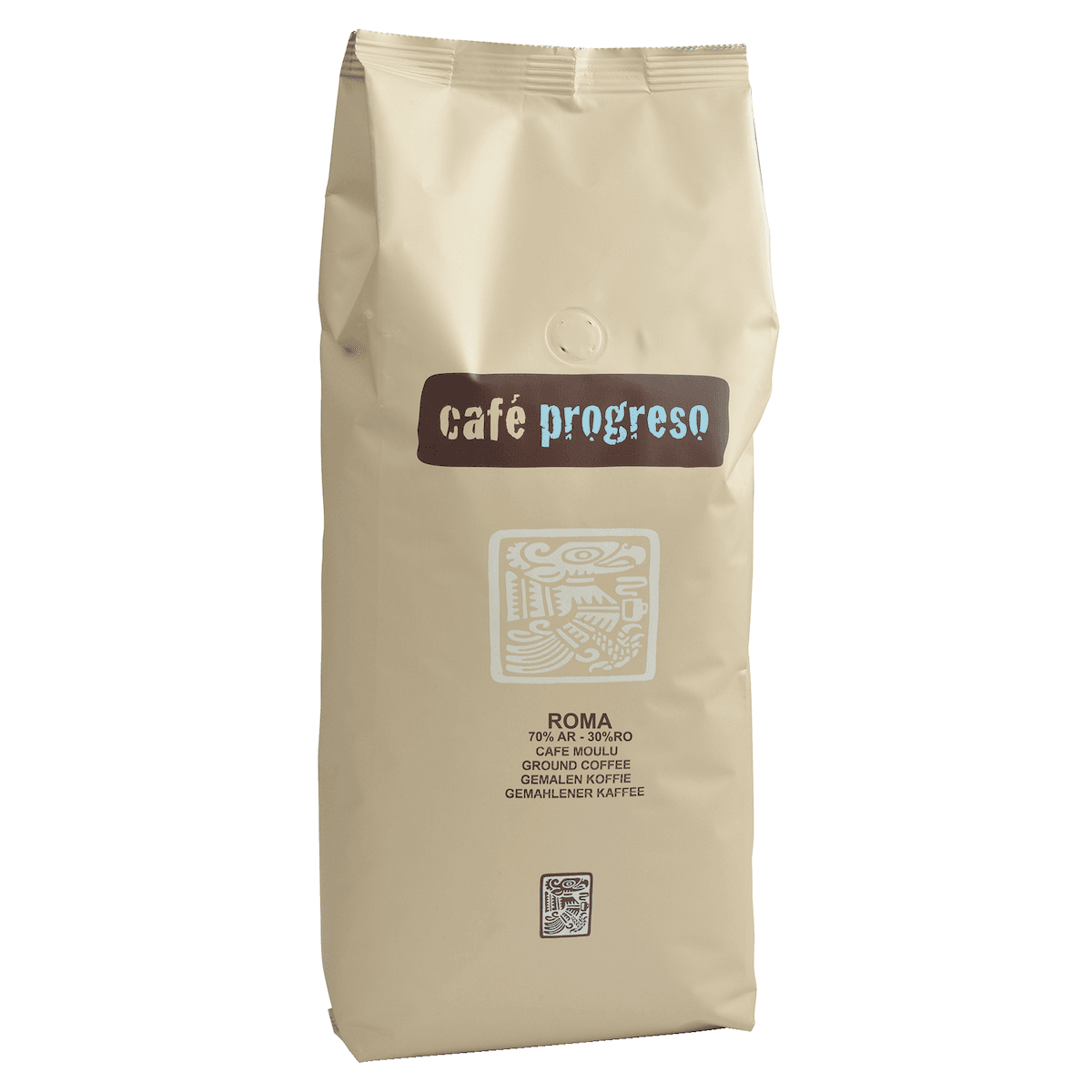 CAFE PROGRESO ROMA 70% AR - 30% R  MOULU  1 KG A VALVE