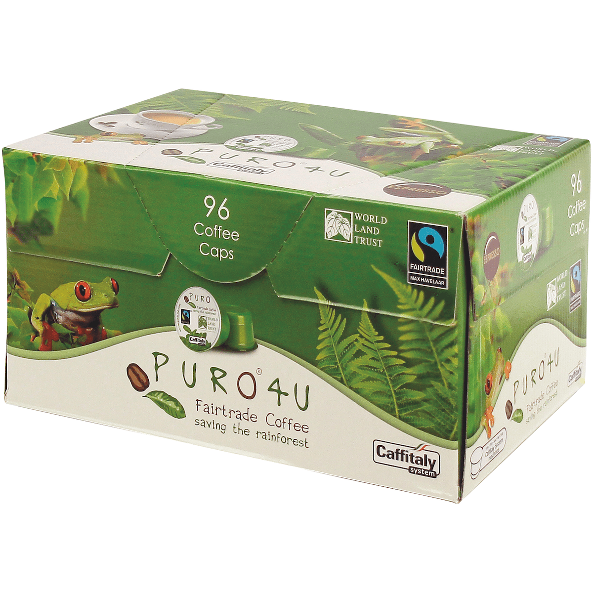 CAFE EN CAPSULES PURO4U ESPRESSO FAIRTRADE 96 PCS
