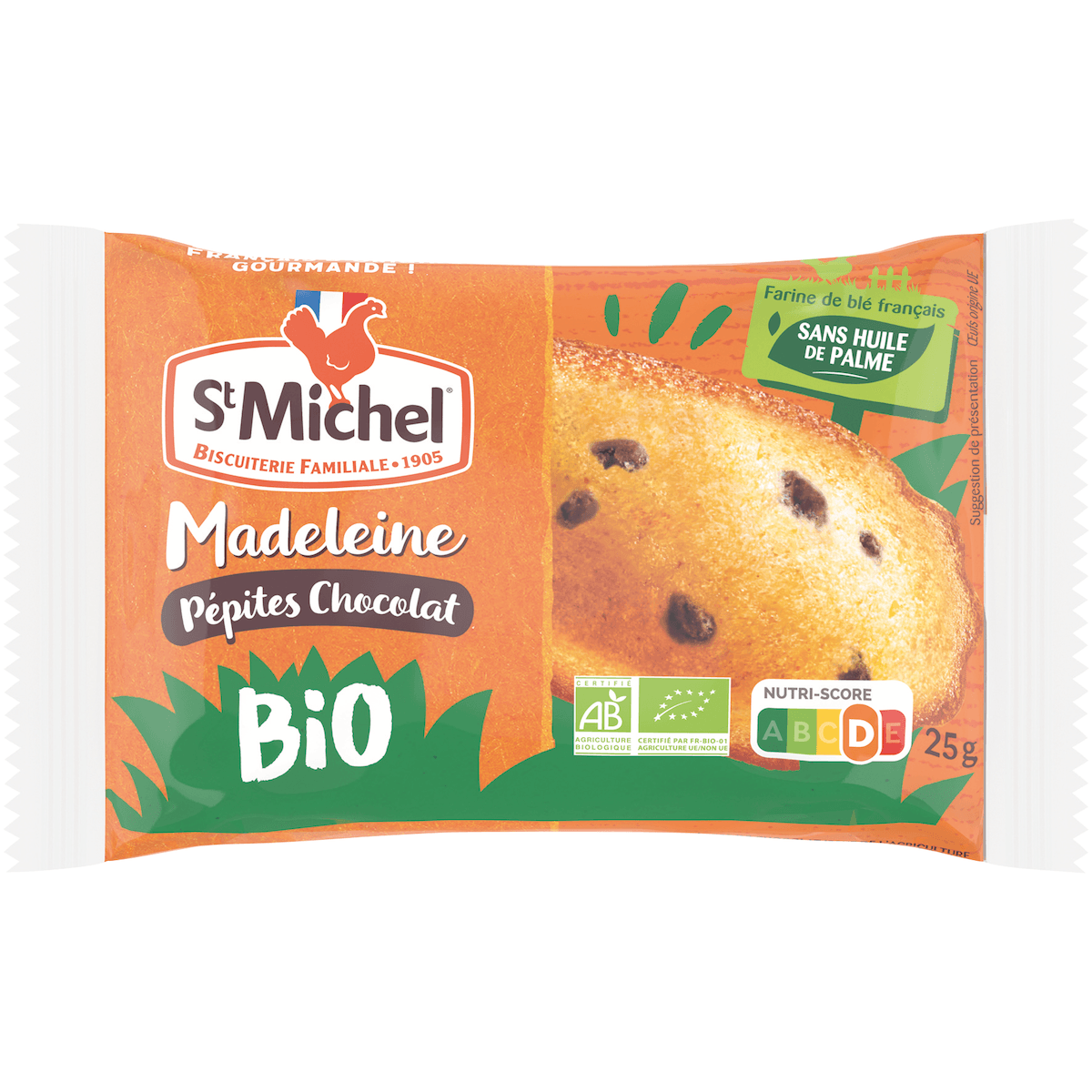 MADELEINE BIO PEPITES CHOCOLAT - SACHET INDIVIDUEL DE 25G