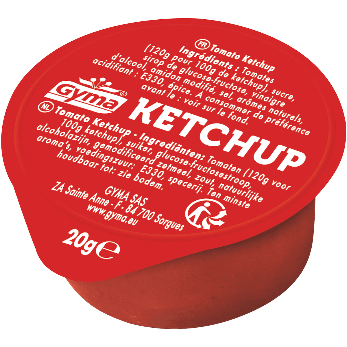 KETCHUP 20G CUP DE 20G CARTON DE 216