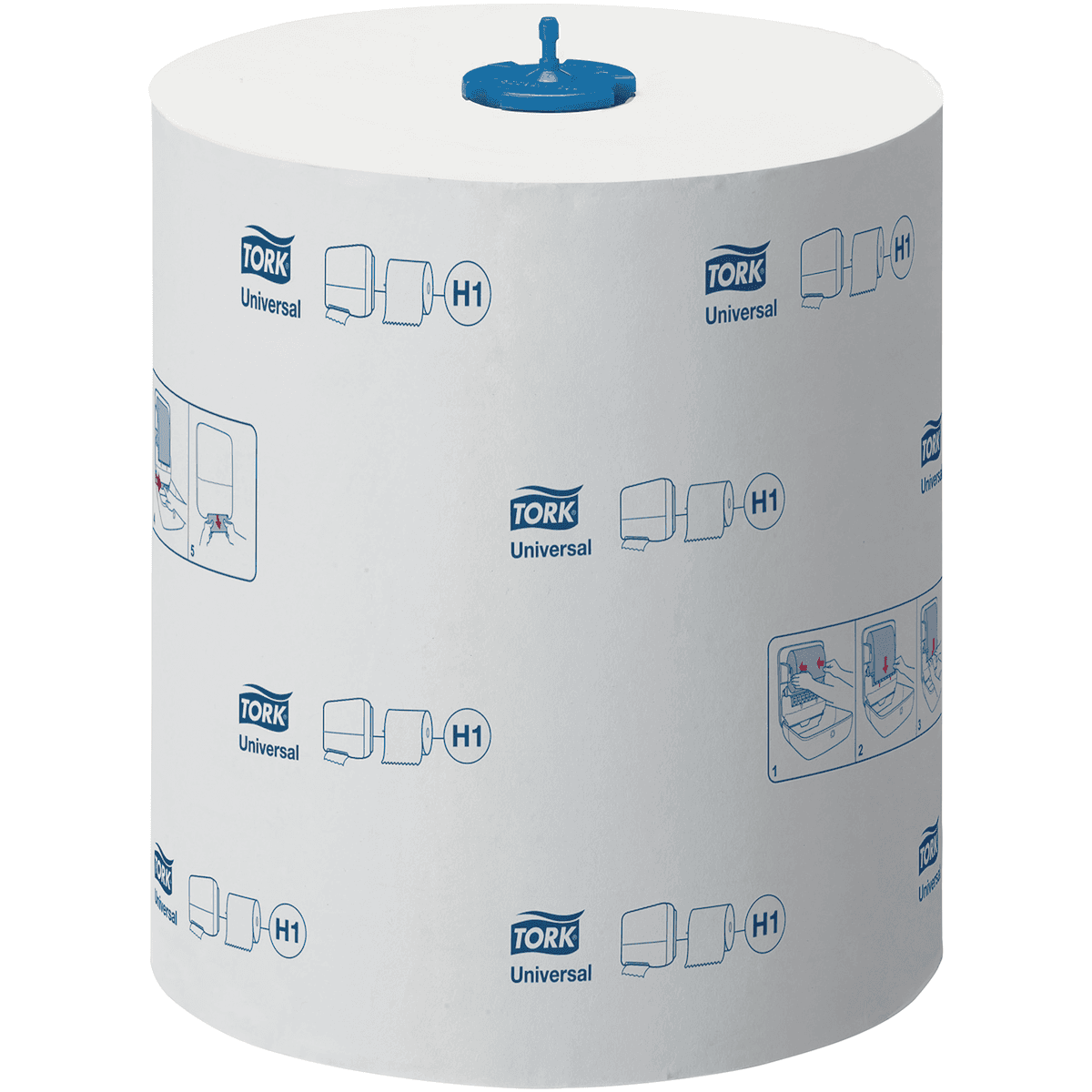 ROULEAU D'ESSUIE MAINS 2 PLIS BLANC H1 ADVANCED 150M - CARTON DE 6