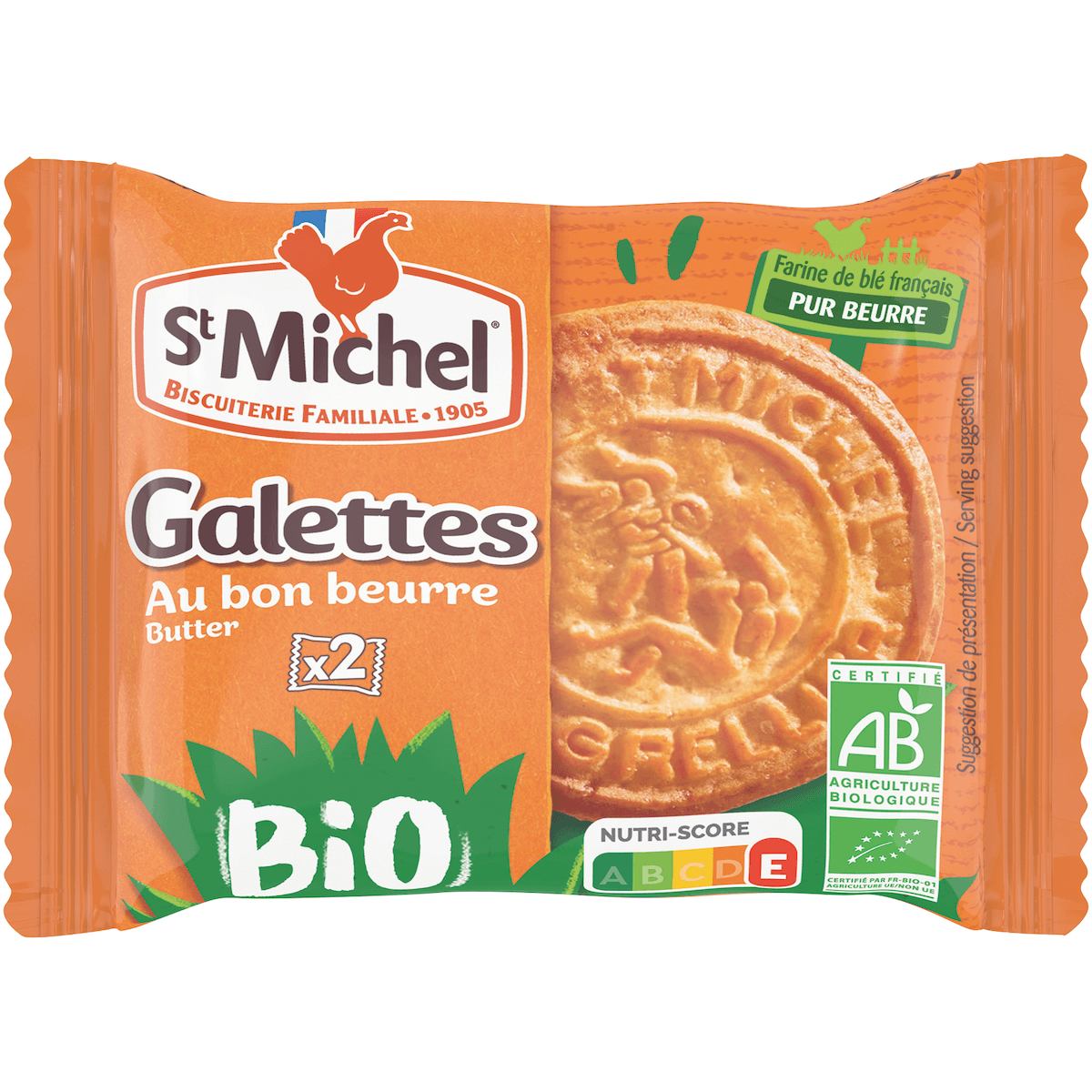 GALETTES BIO AU BEURRE- SACHET DE 2 DE 13G