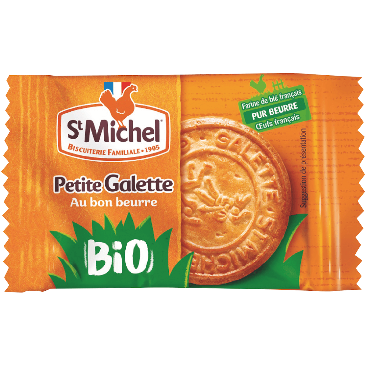 PETITE GALETTE BIO TOUT AU BEURRE  - 400 SACHETS INDIVIDUELS DE 3,5G - 1,4KG