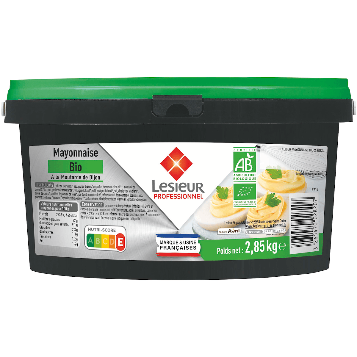 MAYONNAISE BIO SEAU 3L