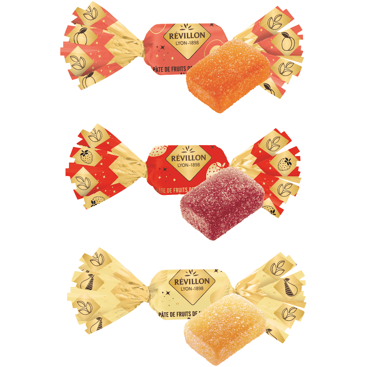 ASSORTIMENT DE PATES DE FRUITS (ENV 450 PAPILLOTES) REVILLON CRT 4,6KG