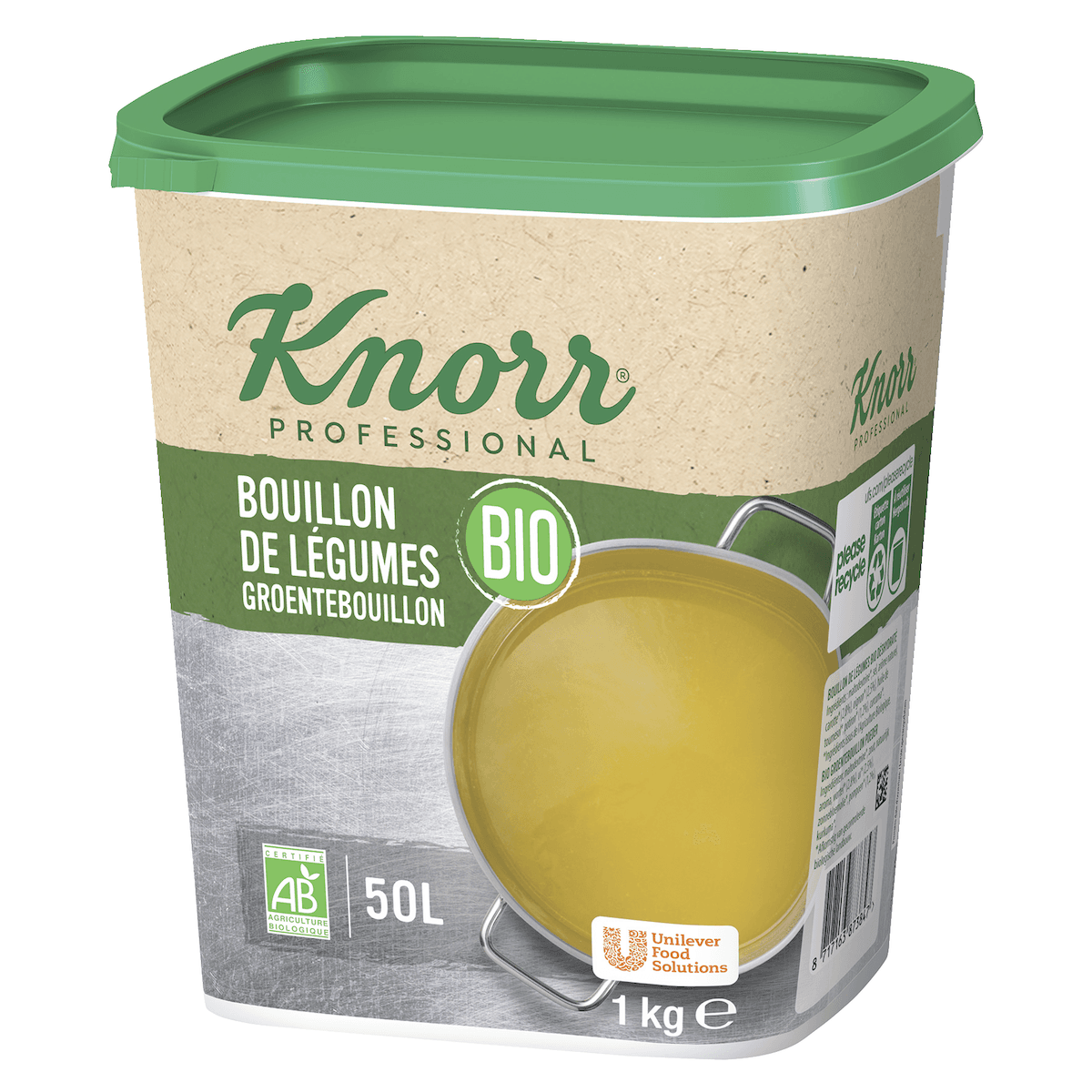 BOUILLON DE LEGUMES BIO JUSQU'À 50L - BTE 1KG