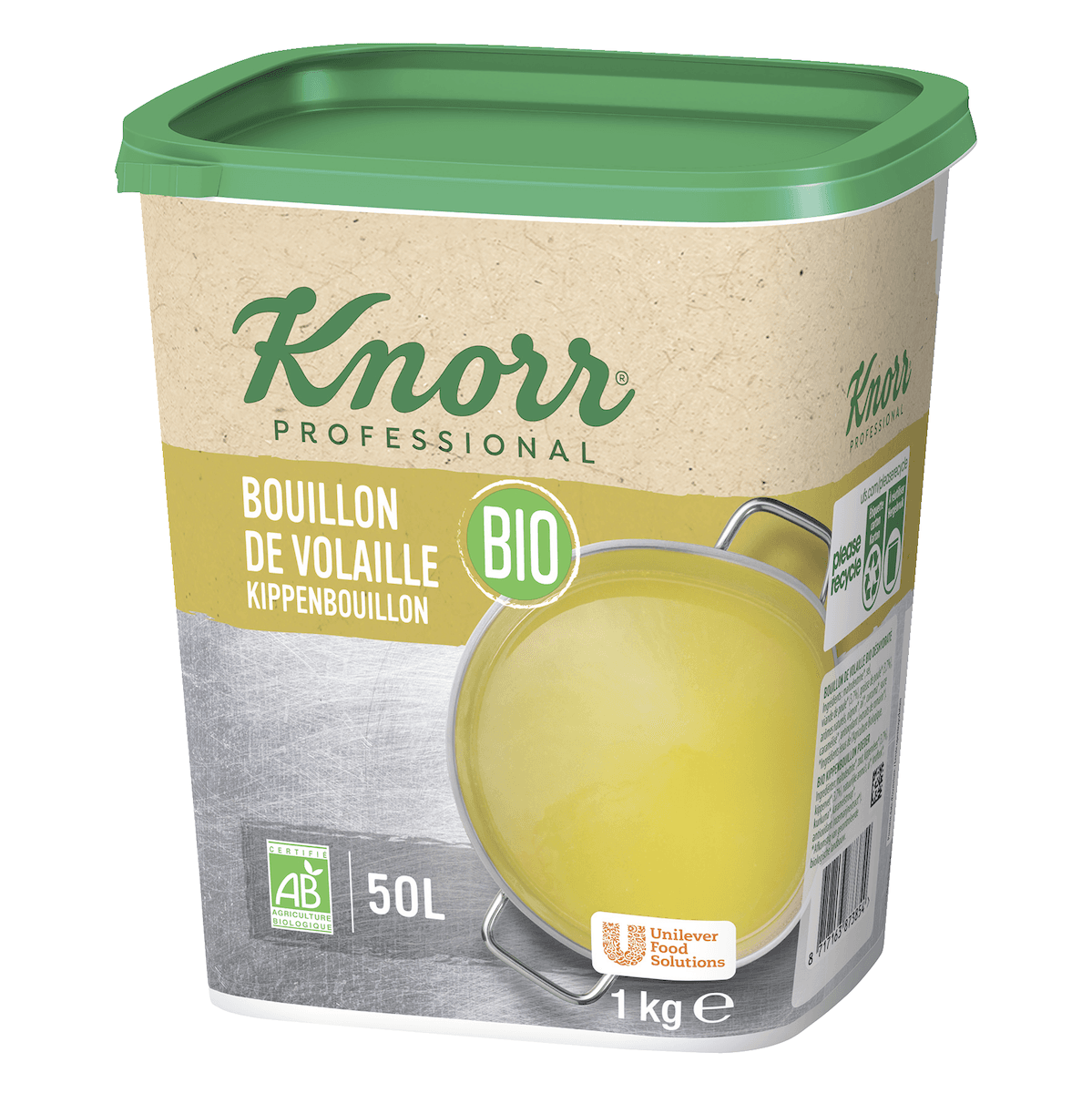 BOUILLON DE VOLAILLE BIO JUSQU'À 50L - BTE 1KG
