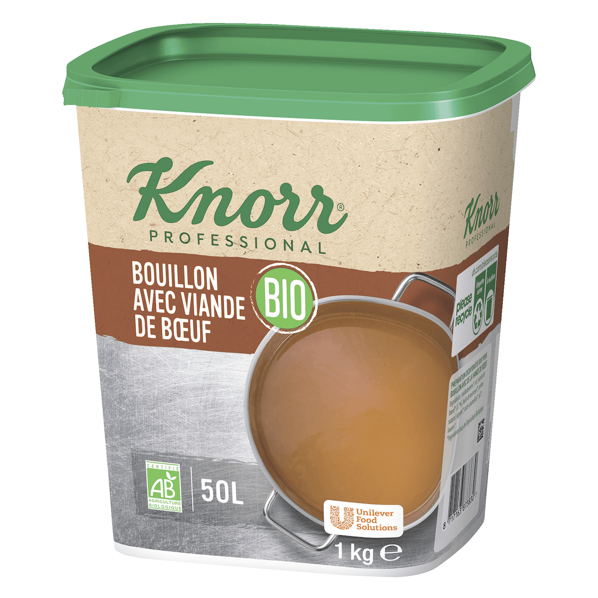 BOUILLON AVEC VIANDE DE BOEUF BIO JUSQU'À 50L - BTE 1KG
