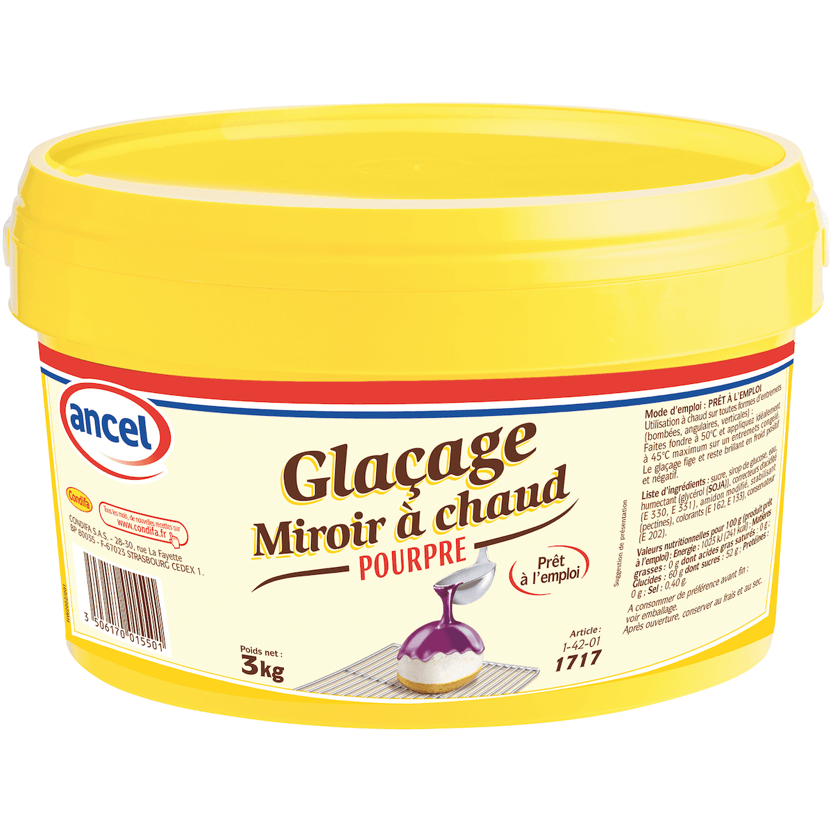 GLACAGE MIROIR POURPRE A CHAUD SEAU 3KG