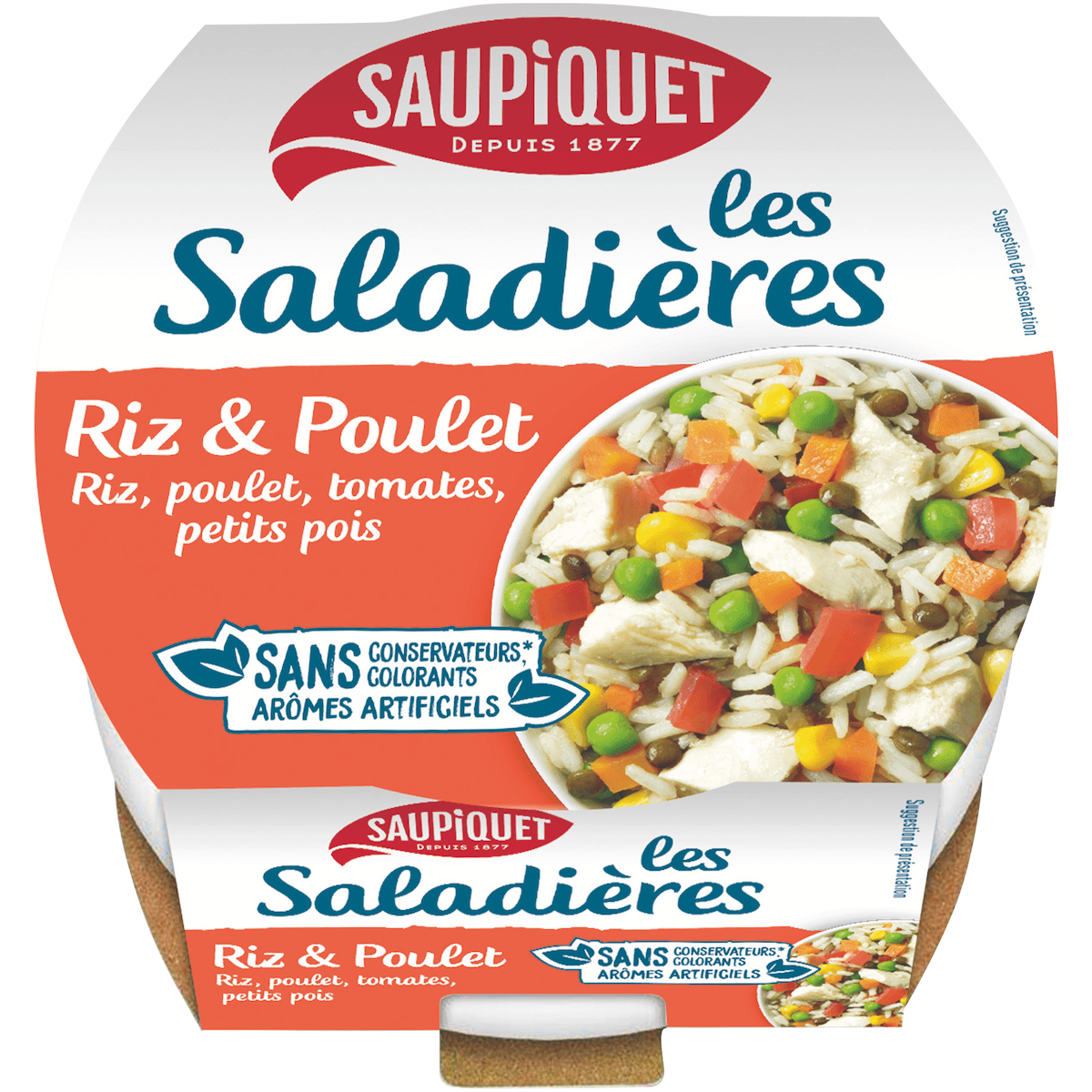 SALADIERE RIZ ET POULET 1/3 220GR