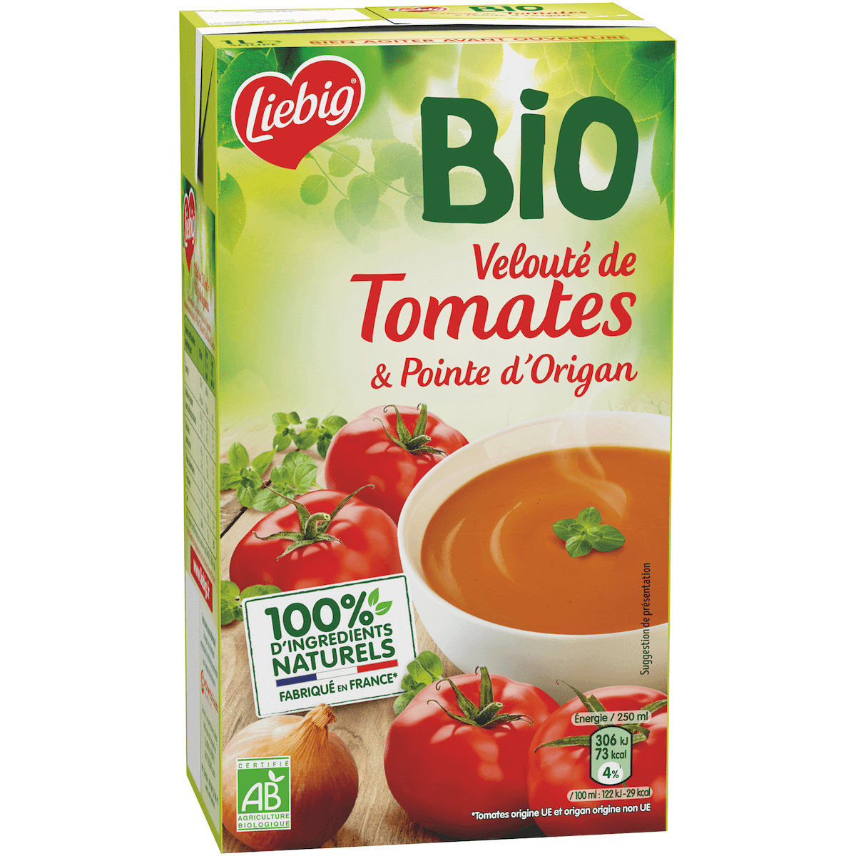 VELOUTE TOMATES ET POINTE D ORIGAN BIO - BRQ DE 1L