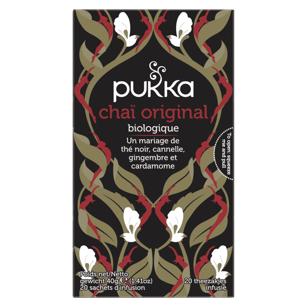 PUKKA THE NOIR CHAÏ ORIGINAL BIO 20 SACHETS