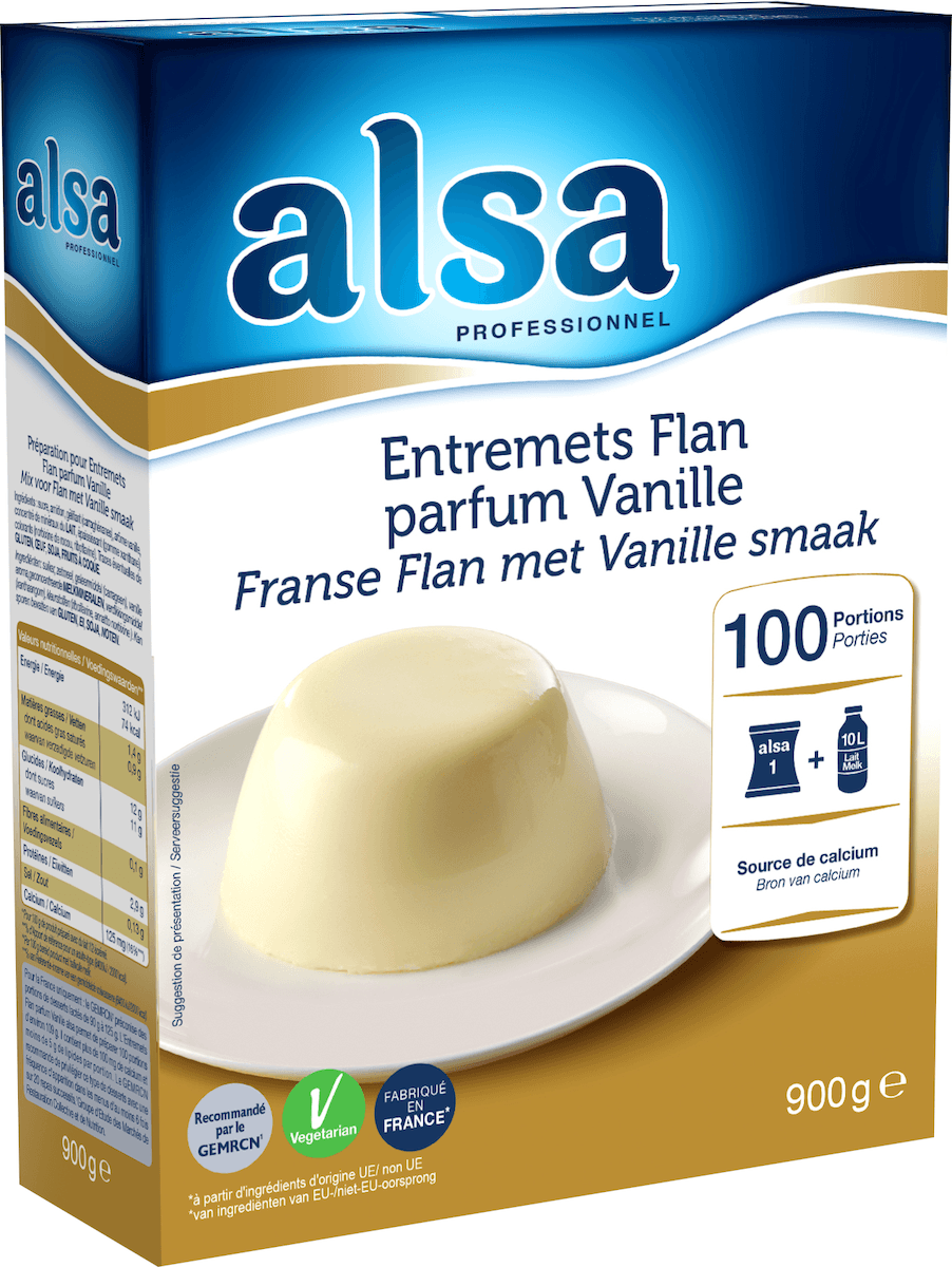 ENTREMETS FLAN PARFUM VANILLE ETUI DE 900GR 100 PORTIONS