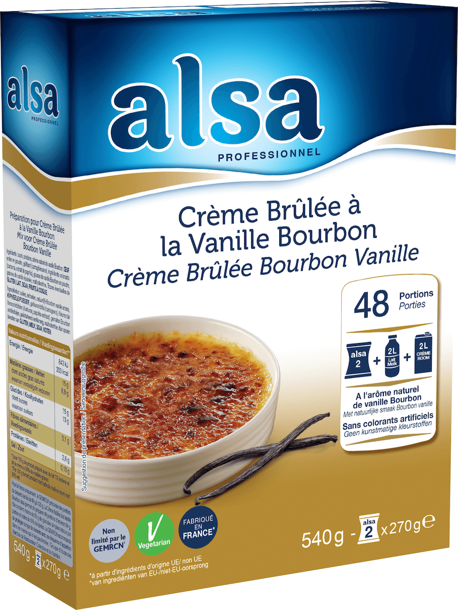 CREME BRULEE VANILLE BOURBON ETUI DE 540GR 48 PORTIONS