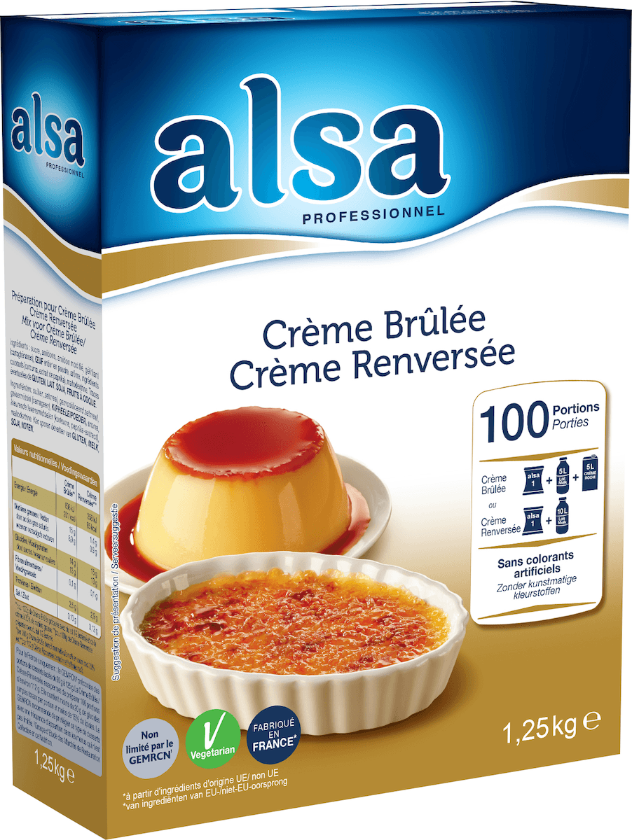 CREME BRULEE/CREME RENVERSEE ETUI DE 1,25KG 100 PORTIONS