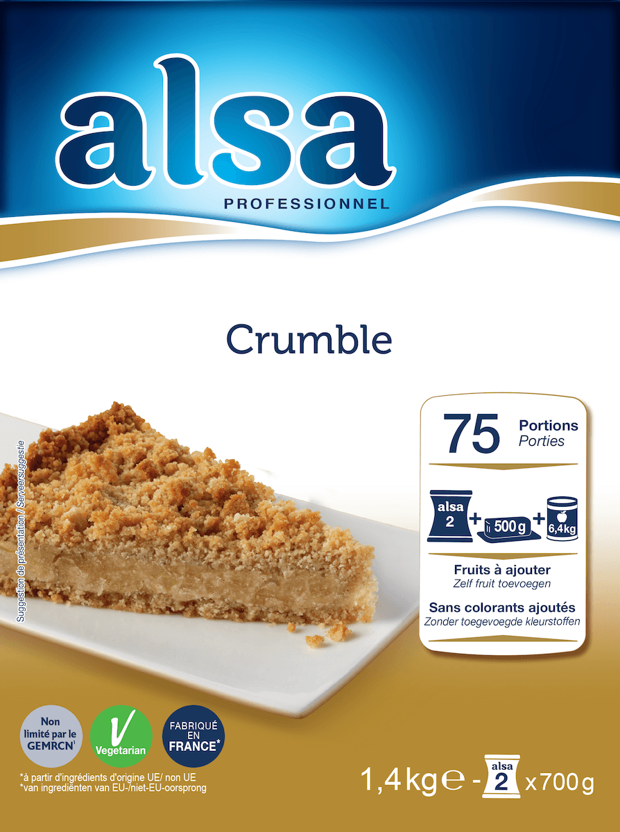 CRUMBLE ETUI DE 1,4KG 75 PORTIONS