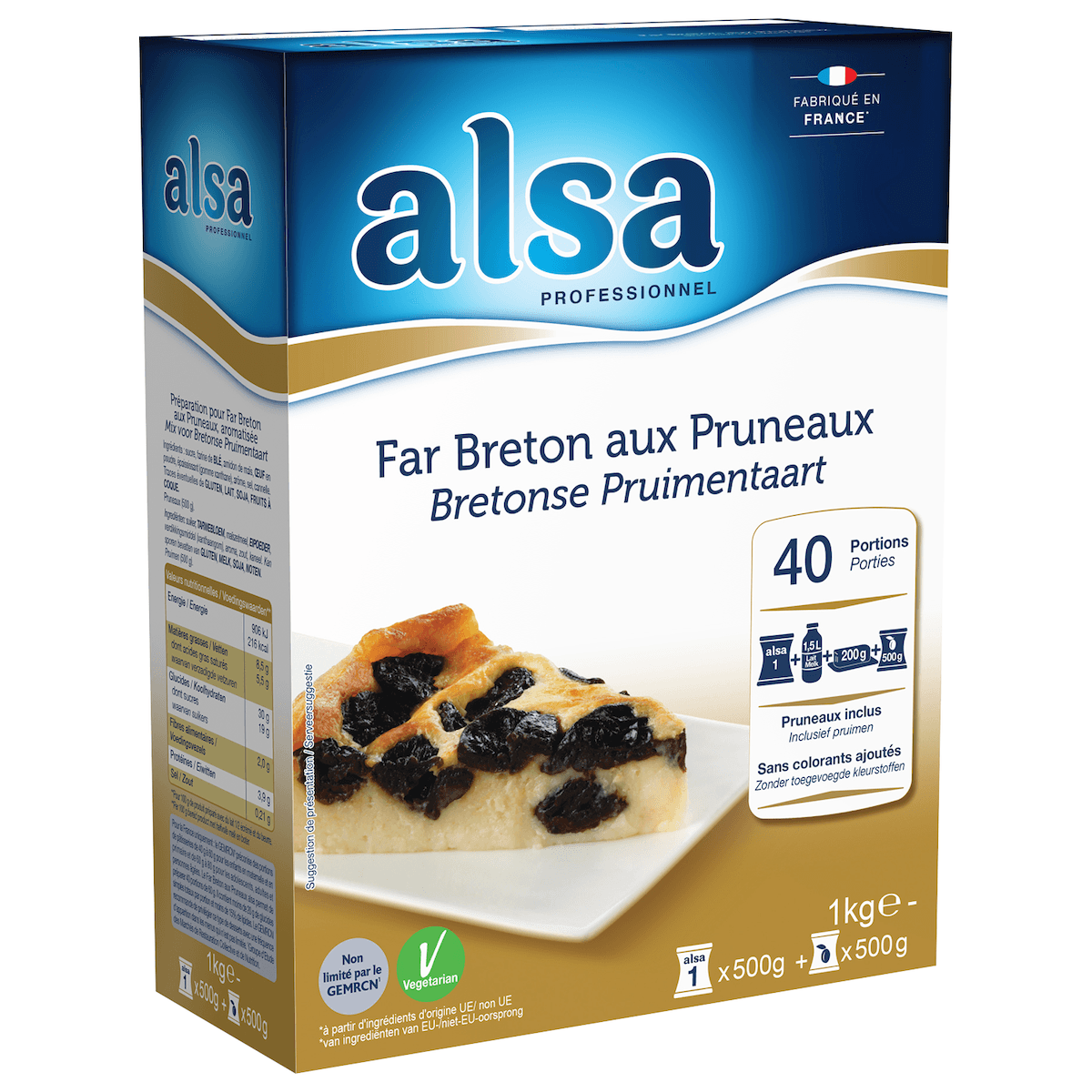 FAR BRETON AUX PRUNEAUX ETUI DE 1KG 40 PORTIONS