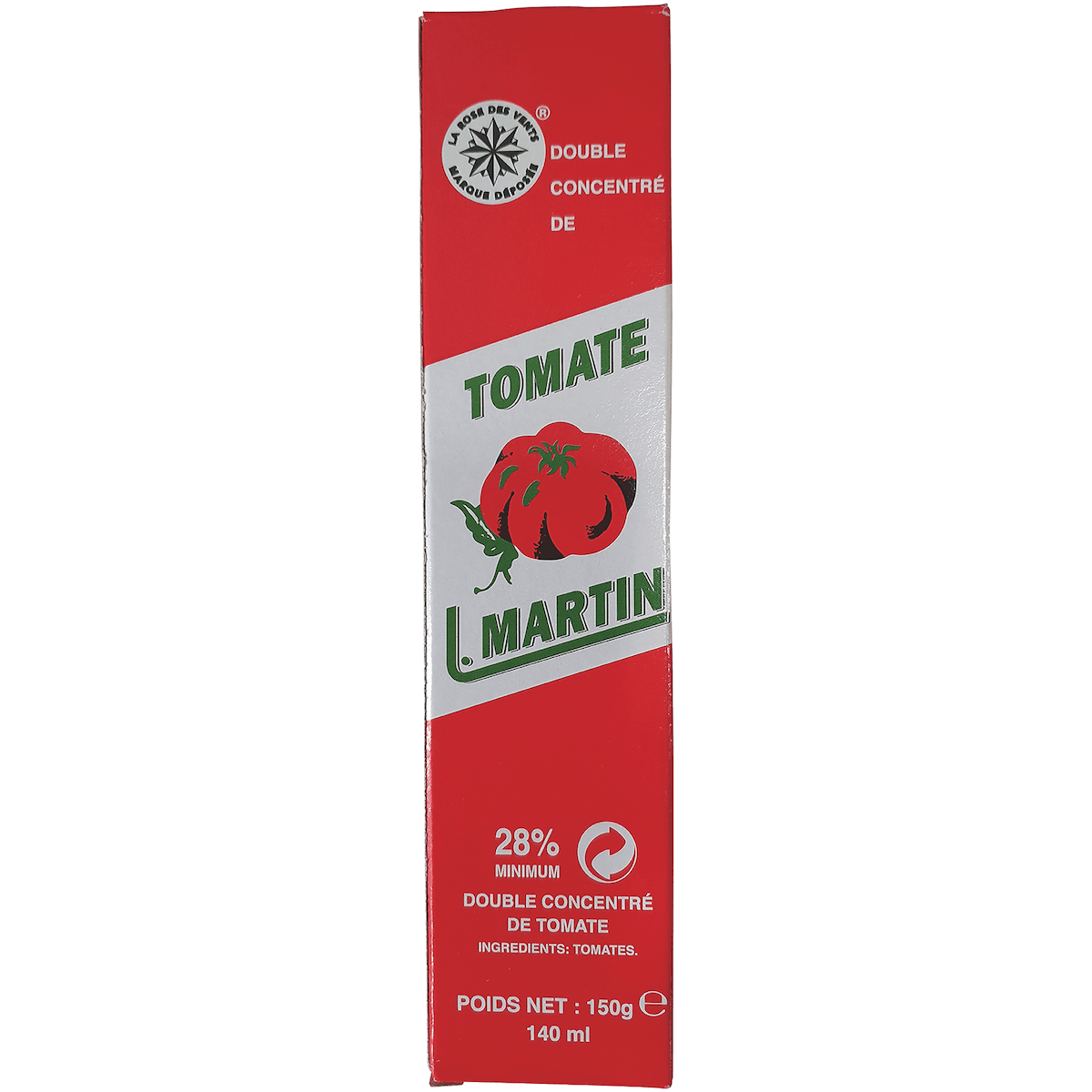 DOUBLE CONCENTRE DE TOMATES BOITE TUBE 150G