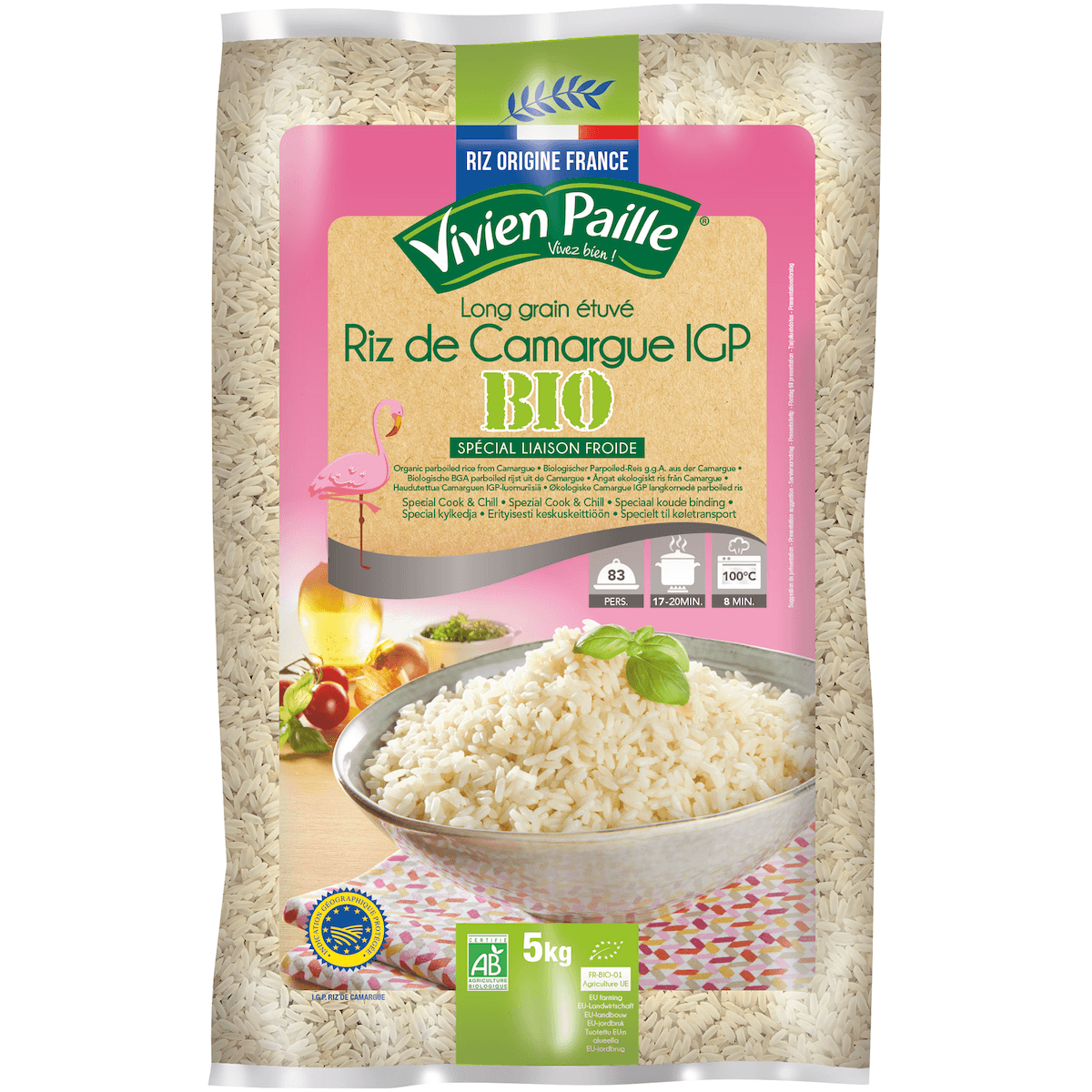 RIZ LONG GRAIN ETUVE BIO JAPONICA IGP CAMARGUE SPEC.L.F. PL 5 KG